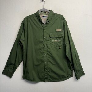 Columbia PHG Hunting Gear Casual Button Down Shirt M green